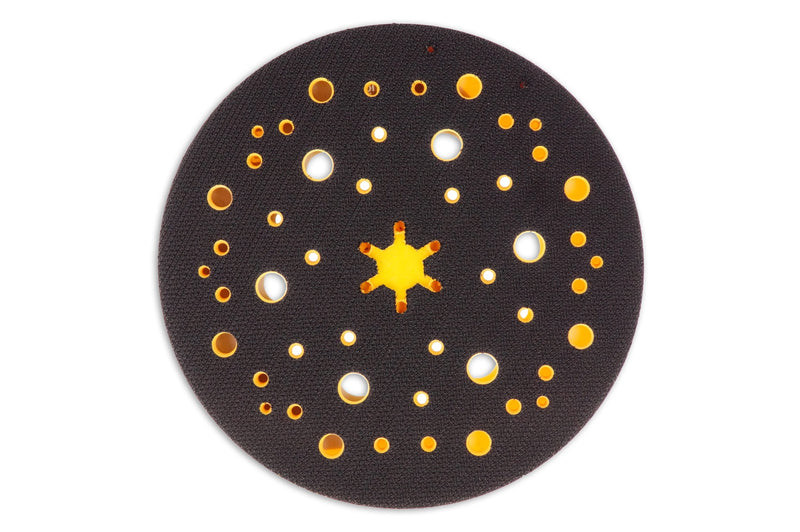 MIRKA® Stützteller Grip 150mm Klett 8292605011 48L 6-7-15 Multilochung MEDIUM – Produktansicht auf weißem Hintergrund