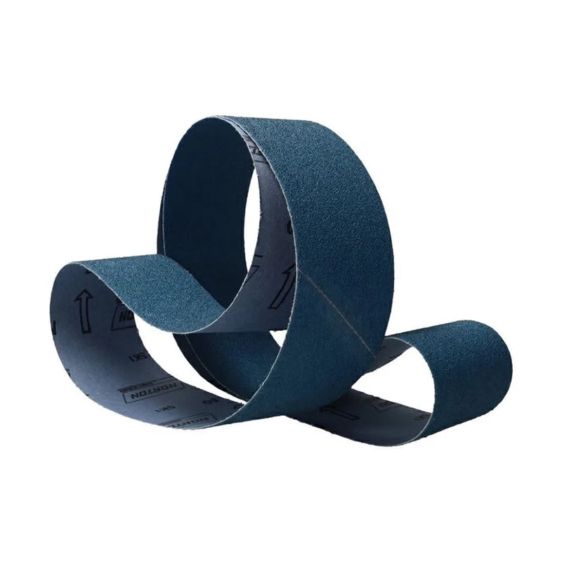 NORTON BLUEFIRE R895 Gewebeschleifband 50x2000mm Korn 40 bis Korn 220 – Produktansicht auf weißem Hintergrund