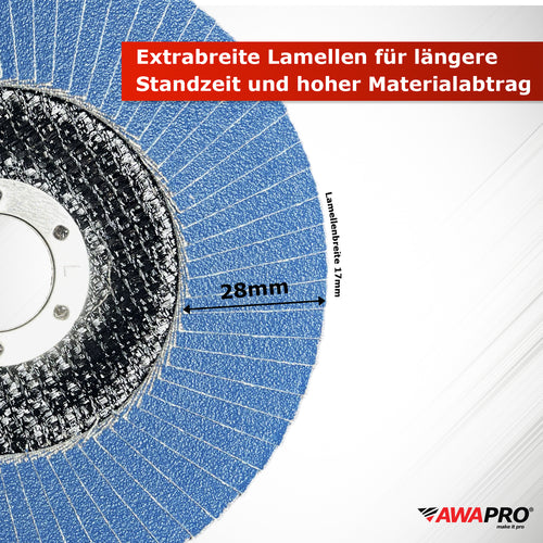 Stapel AWAPRO Fächerscheiben Ø 115 mm, Profi-Qualität für Industrie