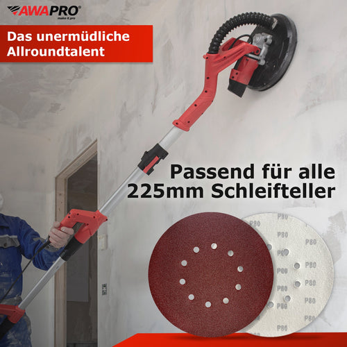 AWAPRO® Schleifscheiben mit Klett - 225mm - 10-Loch, Multilochung, Schleifgitter – in anderer Anwendung