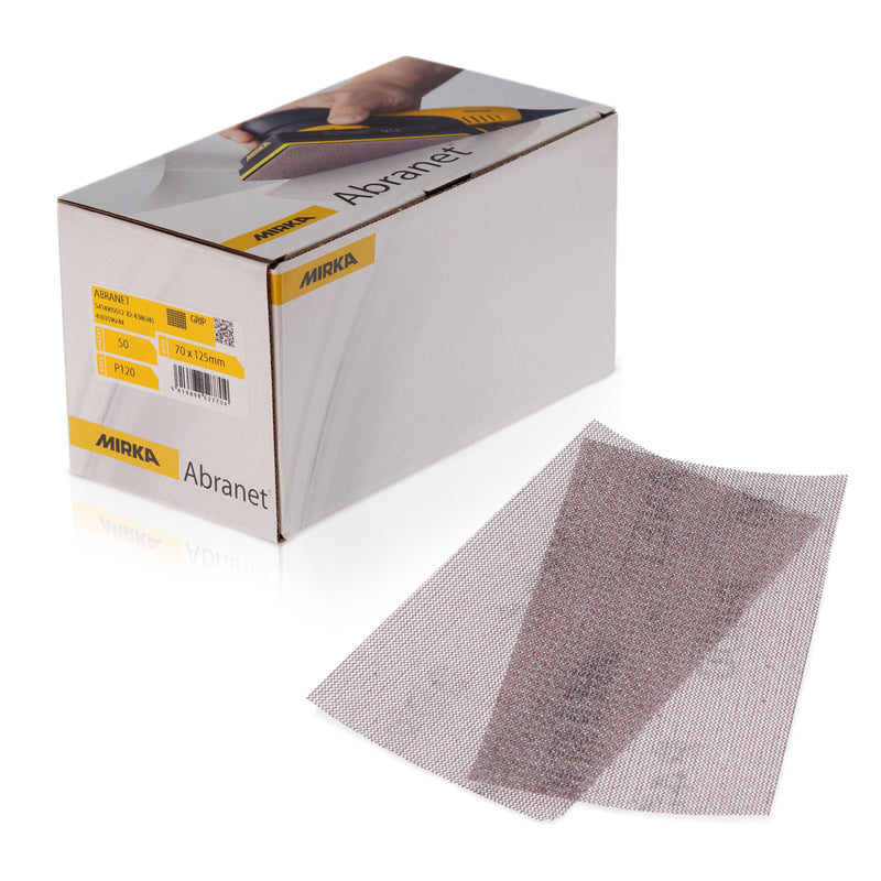 MIRKA Abranet Schleifgitter 70x125mm für staubfreies Schleifen von Holz und Lack