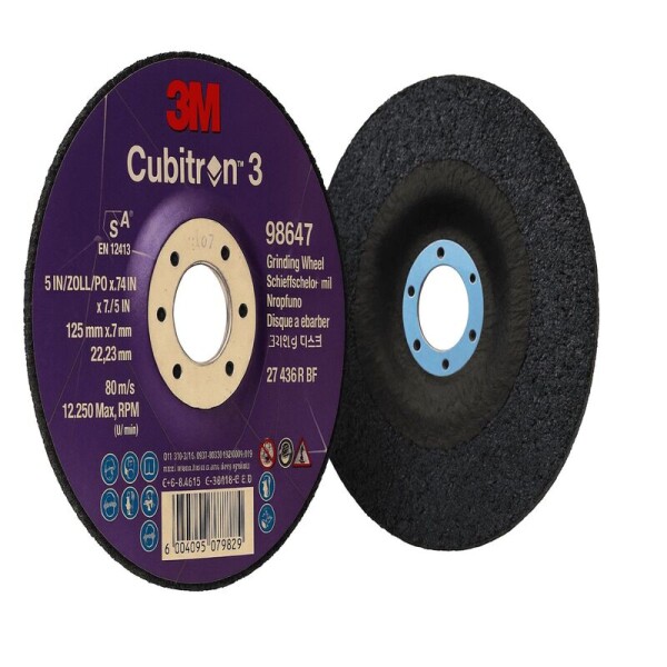 3M Schruppscheiben CUBITRON 3 125x7,0x22,23 mm, Korn 36+, 98647
