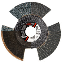 AWAPRO Segmentfächerscheiben INDUSTRY-LINE Zirkon 125mm Korn 80 - 40 Stück