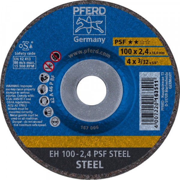 PFERD Trennscheibe Stahl PSF STEEL &Oslash; 100 bis 230 mm