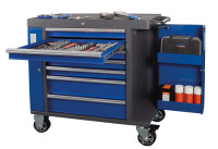 PROJAHN Werkstattwagen SPACE Blau – 7 Schubladen Profi-Qualität ohne Bestückung