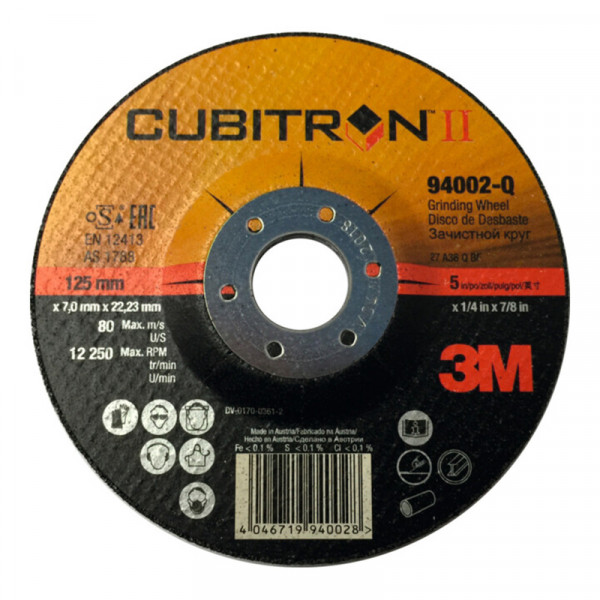 3M Schruppscheiben CUBITRON II T27, Korn 36+, 180x7,0x22,2 mm, 94000-Q