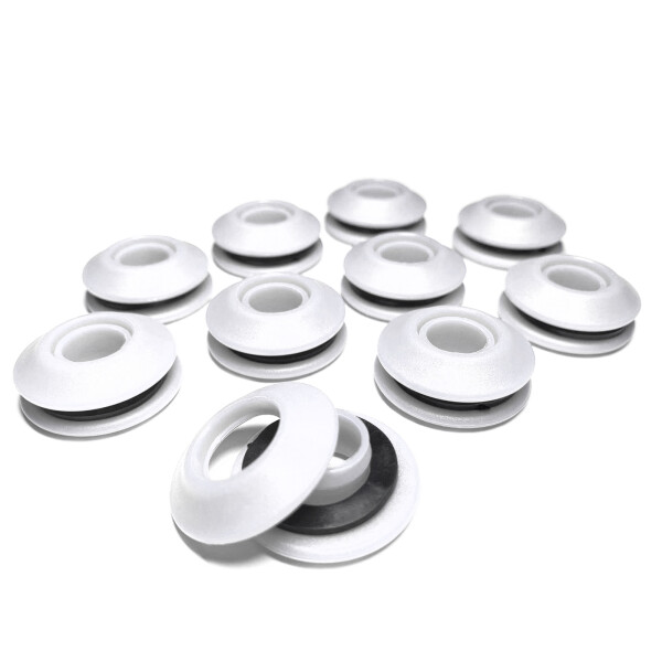 AWAPRO® Kunststoff Ösen - weiß 50 Stück