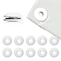 AWAPRO® Kunststoff Ösen - weiß 50 Stück