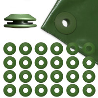 AWAPRO® Kunststoff Ösen - grün 100 Stück