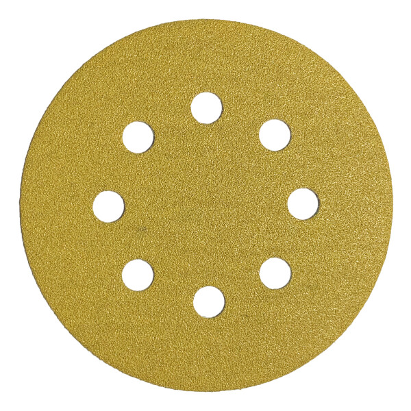 AWAPRO® Schleifscheiben mit Klett Ø125mm - Gold - P80 - 25 Stück