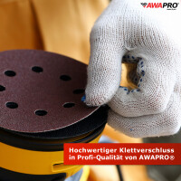 AWAPRO® Schleifscheiben mit Klett Ø125mm - Gold - P80 - 25 Stück