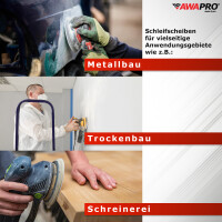 AWAPRO® Schleifscheiben mit Klett Ø125mm - Gold - P80 - 25 Stück