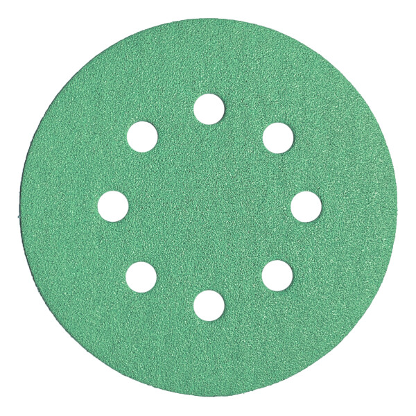 AWAPRO® Schleifscheiben mit Klett Ø125mm - Grün - P220 - 5 Stück