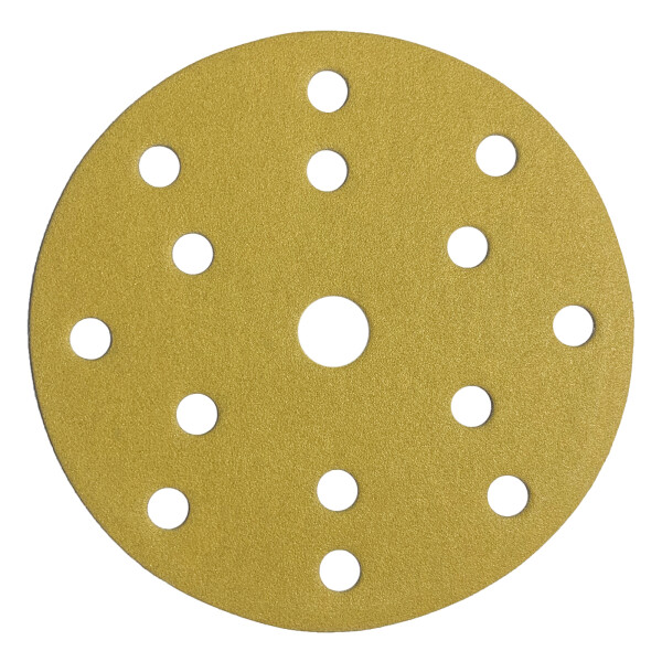 AWAPRO® Schleifscheiben mit Klett Ø150mm - Gold - P40 - 5 Stück