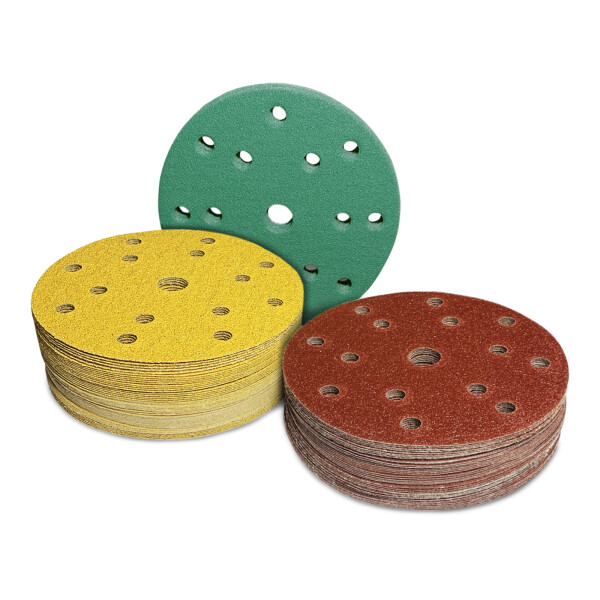 AWAPRO® Schleifscheiben mit Klett Ø150mm - Gold - P320 - 10 Stück