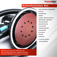 AWAPRO® Schleifscheiben mit Klett Ø225mm - 10-Loch - P100 - 50 Stück