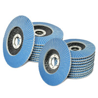 AWAPRO Fächerscheiben Blau 125mm P60 10 Stück