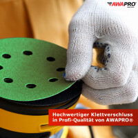 AWAPRO® Schleifscheiben mit Klett Ø150mm - Grün - P800 - 25 Stück