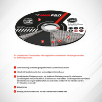 AWAPRO Trennscheiben 115/125 mm x 1,0 mm – Präzisionsscheiben für Metall & Edelstahl